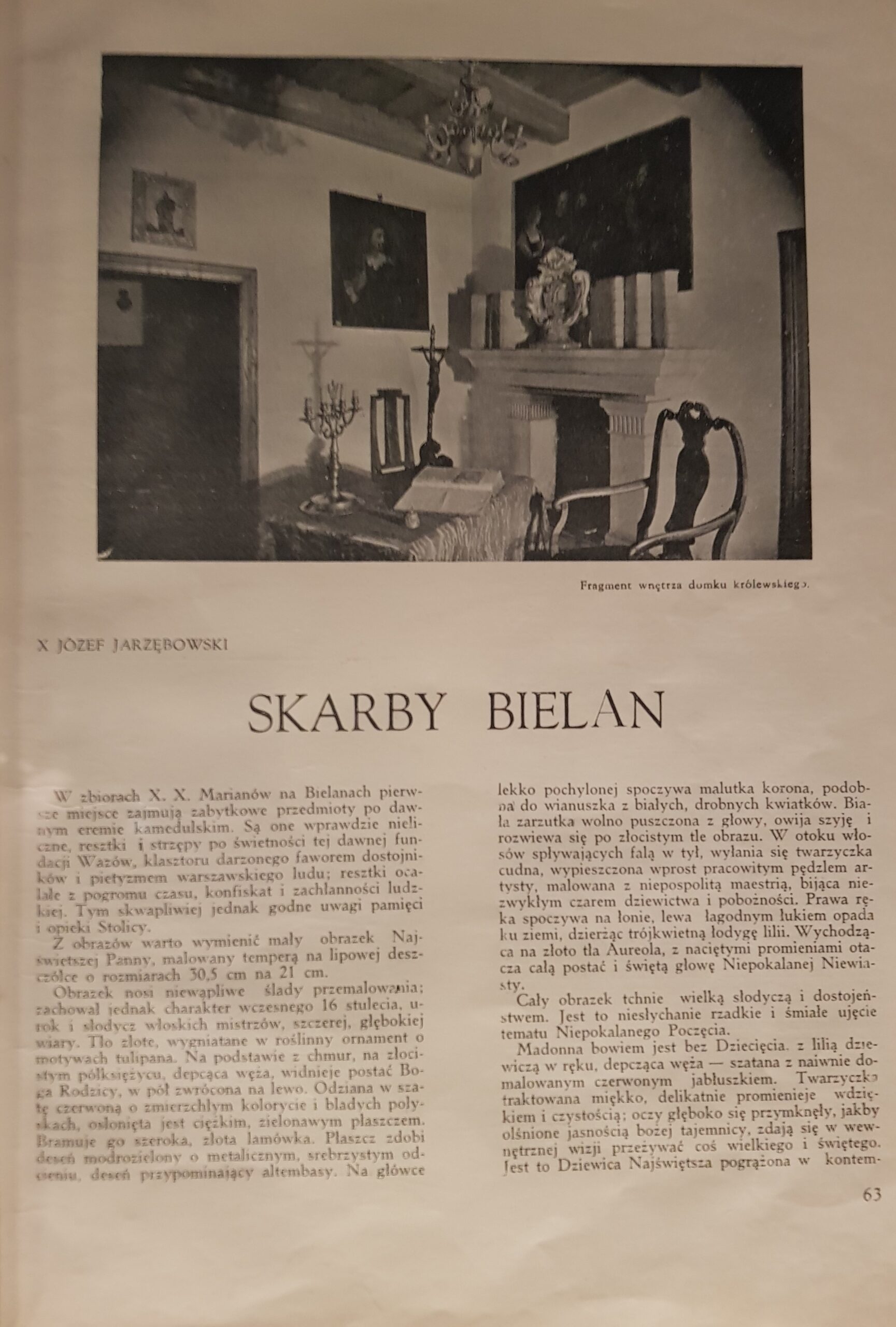 Katalog zbiorów Skarby Bielan prezentujący eksponaty z kolekcji przyszkolnego muzeum w Kolegium Księży Marianów na Bielanach w Warszawie